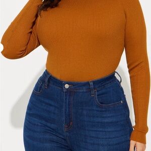 Fashion Nova Brown Long Sleeve Top